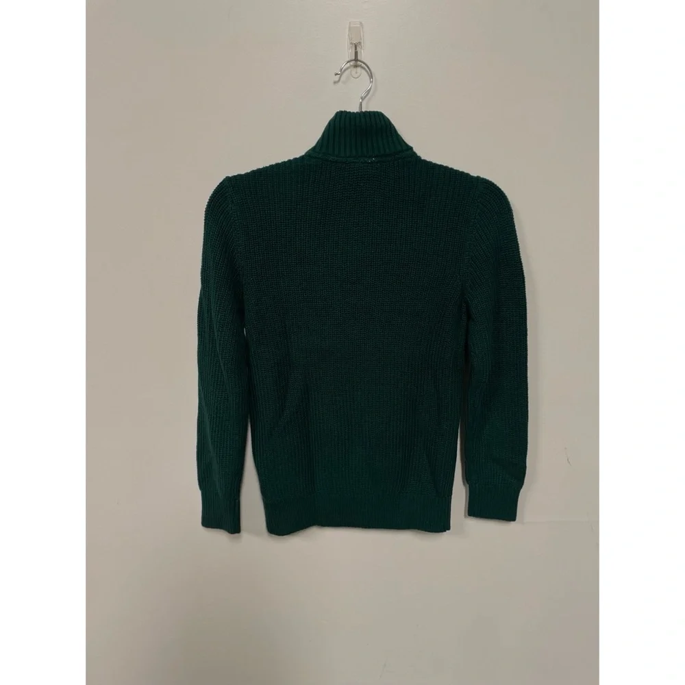 NWT The Children's Place Boys 1/4 Zip Sweater Green Size L (7/8)